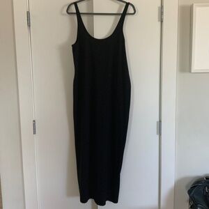 COS Stretch Black MIDI Tank Slip-Dress - Size Medium; Like New